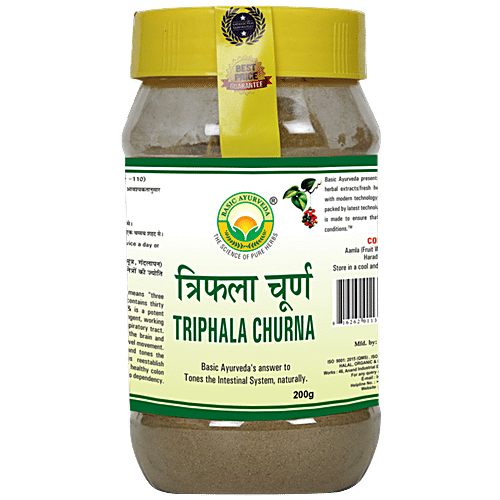 Buy Basic Ayurveda Triphala Churna Useful in Skin Disease, Removes