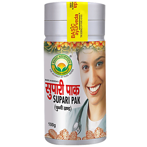 Basic Ayurveda Supari Pak - Gynecological Diseases & Muscular, Nerve Weakness, 100 g  