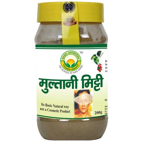 Buy Basic Ayurveda Multani Mitti - Useful for Skin Care, Used as Face ...