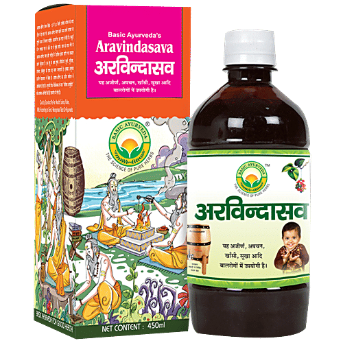 Buy Basic Ayurveda Aravindasava Syrup Digestive Problems & Improve