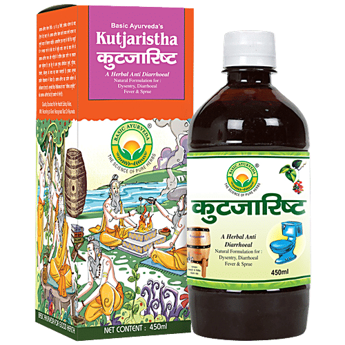 Buy Basic Ayurveda Kutjarishta Syrup For Cough & Pneumonia, Improves Body Strength Online at
