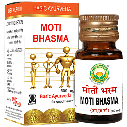 Buy Basic Ayurveda Moti Bhasma Useful in Cough, Cold & Asthma