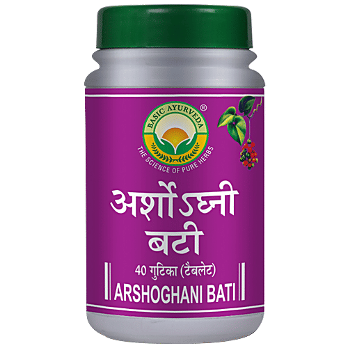 Buy Basic Ayurveda Arshoghani Bati For Piles & Constipation Relief