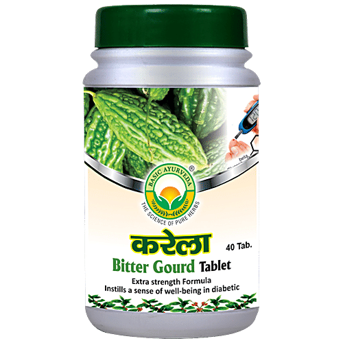 Buy Basic Ayurveda Karela/Bitter Gourd Tablets Diabetes Control, Skin