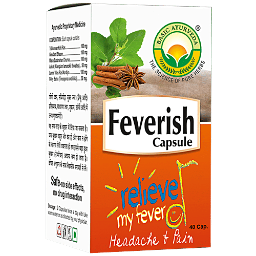 Buy Basic Ayurveda Feverish Capsules Relieves Fever, Viral Infections