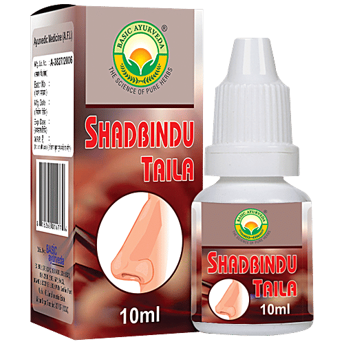 Buy Basic Ayurveda Shadbindu Taila For Nasal Congestion, Sinusitis Relief Online at Best Price