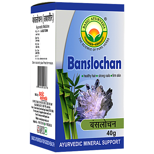 Buy Basic Ayurveda Banslochan Powder Ayurvedic Minerals Support For
