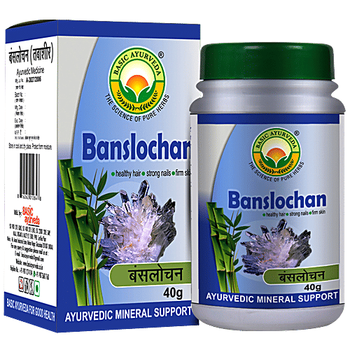 Buy Basic Ayurveda Banslochan Powder Ayurvedic Minerals Support For