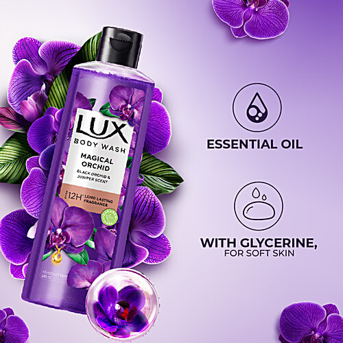 Lux Body Wash Magical Orchid - Black Orchid & Juniper Scent, 245 ml  