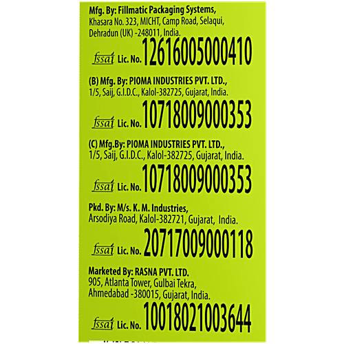 Rasna Fruit Fun - American Pineapple, 32 Glasses, 61 g Mono Carton 