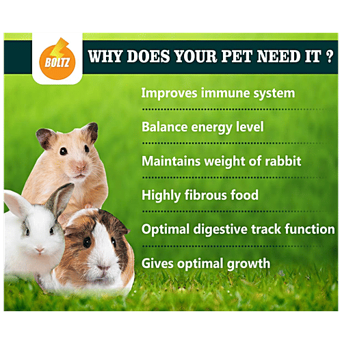 Boltz Growth Hay For Rabbits, Guinea Pigs & Hamsters, 600 g  