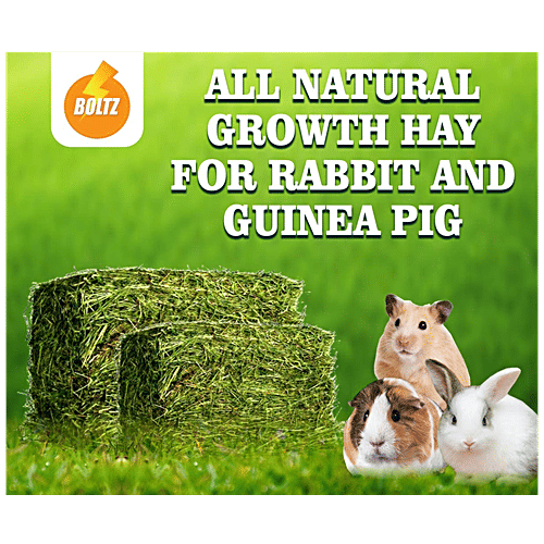Boltz Growth Hay For Rabbits, Guinea Pigs & Hamsters, 600 g  