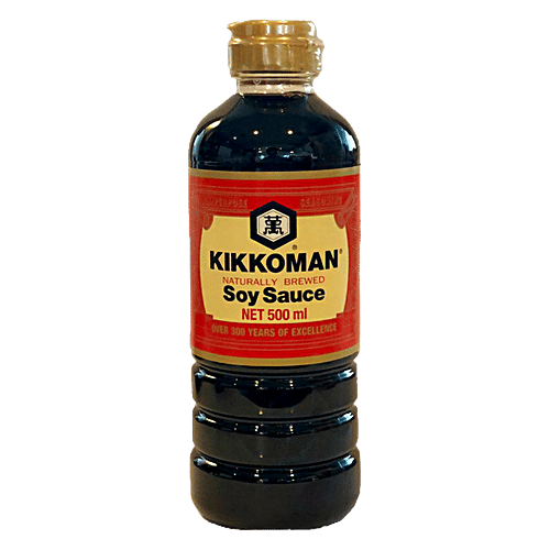 Kikkoman Naturally Brewed Soy Sauce - Imported, 500 ml  Naturally Brewed
 Well-Balanced Flavour