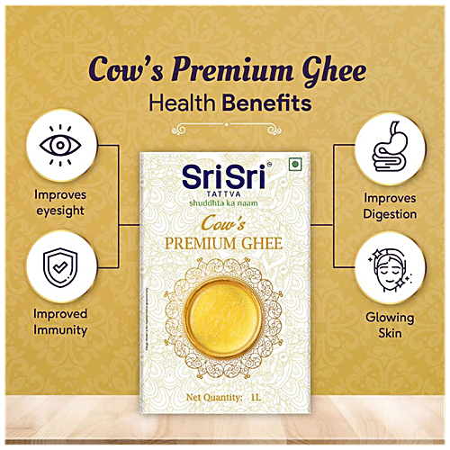 Sri Sri Tattva Premium Cow Ghee, 1 L  