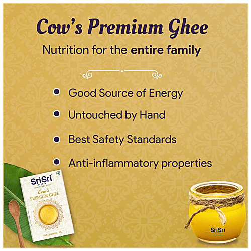 Sri Sri Tattva Premium Cow Ghee, 1 L  