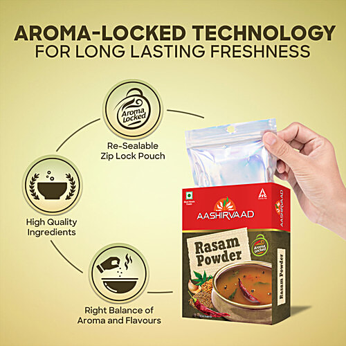Aashirvaad Aashirvaad Rasam Powder, 100g Pack, Rich & Aromatic Spice Mix with Classic South Indian Flavours, 100 g  Rich & Aromatic Spice Mix with Classic South Indian Flavours
