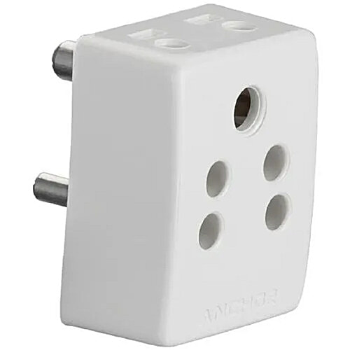 Anchor by Panasonic Deluxe Multiplug Adaptor - Plastic, 6A, 220-240V, 1 pc