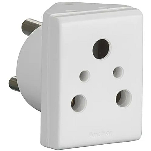 Anchor by Panasonic Pilot Multiplug Adaptor - Plastic, 16A, 220-240V, 1 pc  