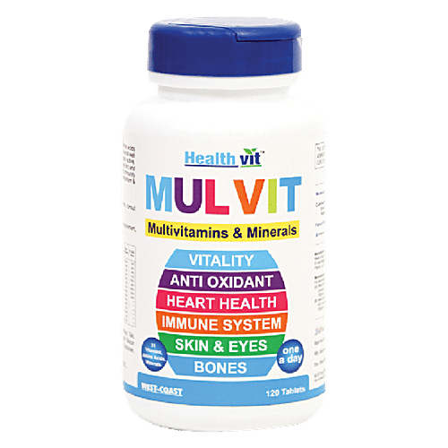 Healthvit Health Supplement - Mulvit Multivitamins and Minerals Tablets, 60 pcs