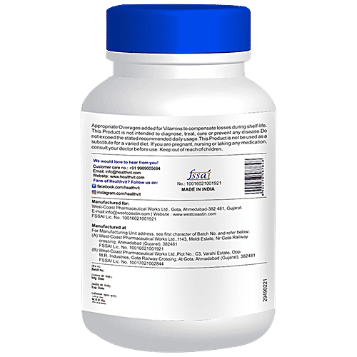Buy Healthvit Vitamin B12+D3 Supplement Tablets With Folic Acid Online at Best Price of Rs 560