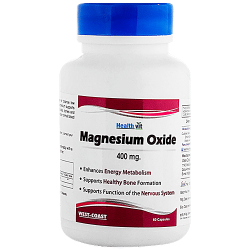 Buy Healthvit Magnesium Oxide High Absorption Capsules, 400 mg Online