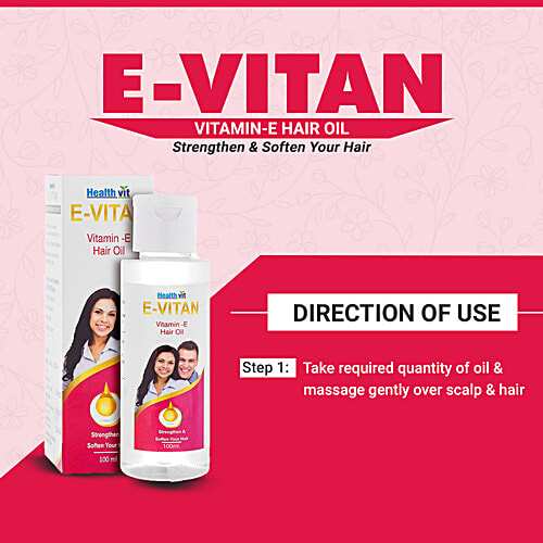 Buy Healthvit EVITAN Vitamin E Hair Oil Online at Best Price of Rs