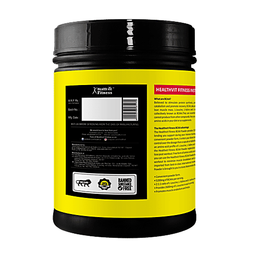 Healthvit Fitness BCAA 5200 mg, Watermelon Flavour, 200 g