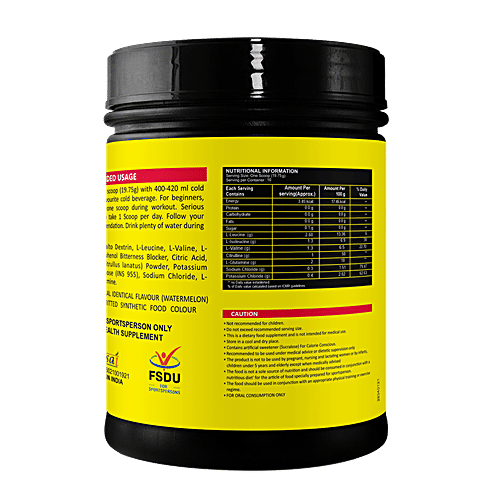 Healthvit Fitness BCAA 5200 mg, Watermelon Flavour, 200 g