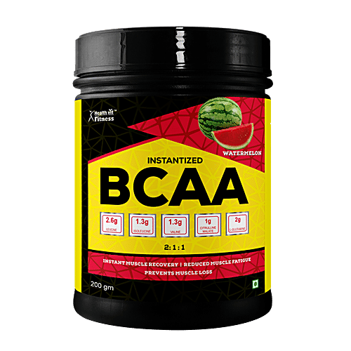 Healthvit Fitness BCAA 5200 mg, Watermelon Flavour, 200 g
