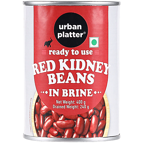 Urban Platter Red Kidney Beans/Rajma In Brine, 400 g  