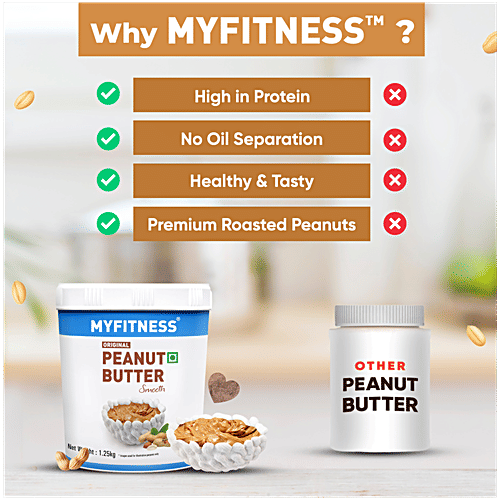 Myfitness Original Peanut Butter - Smooth, 1.25 Kg  