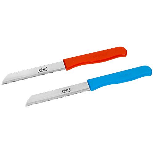 Buy Ritu Vegetable Knife Serrated Laser, Assorted Color Online at