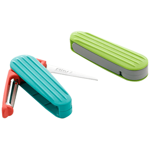 Ritu Vegetable Knife - Plain Laser, Assorted Color, 1 pc