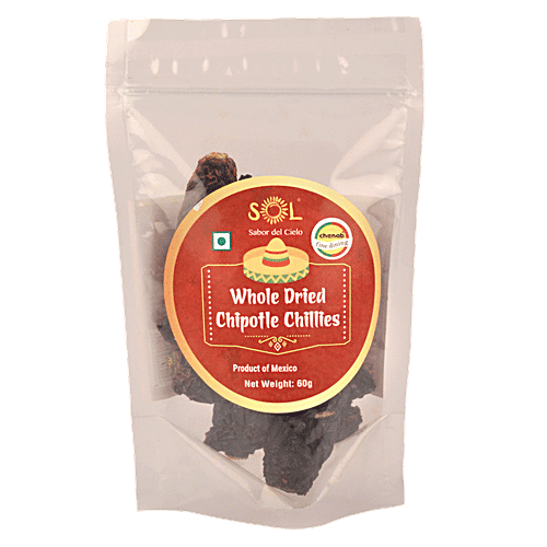 Sol Whole Dried Chipotle Chillies, 60 g  