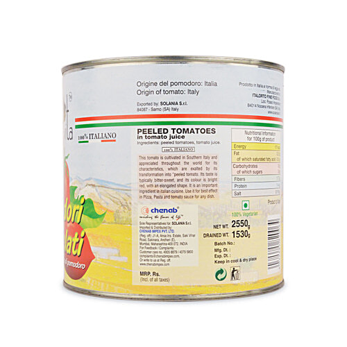 Dolce Vita Pomodori Pelati Peeled Tomatoes, 2.55 Kg  