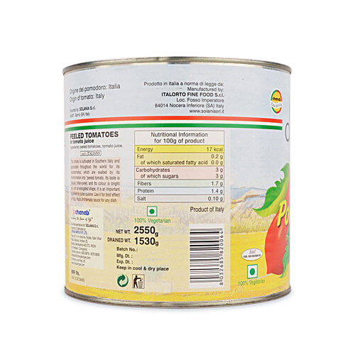 Dolce Vita Pomodori Pelati Peeled Tomatoes, 2.55 Kg  