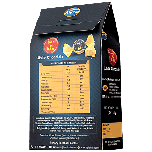 Arcor Bon O Bon - White Chocolate, 180 g  