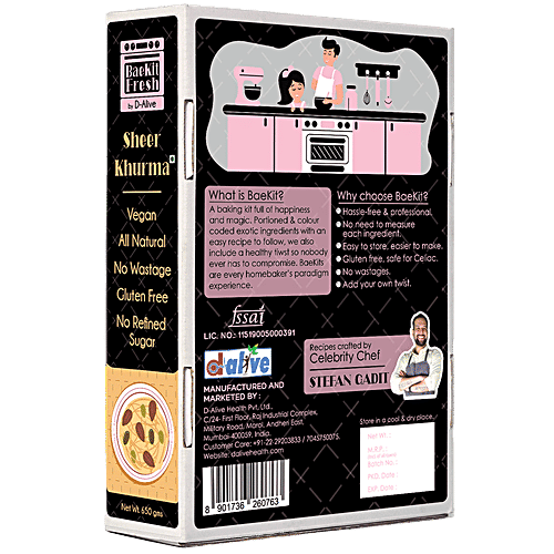 D-Alive BaeKit Fresh Vegan Sheer Khurma, 650 g  