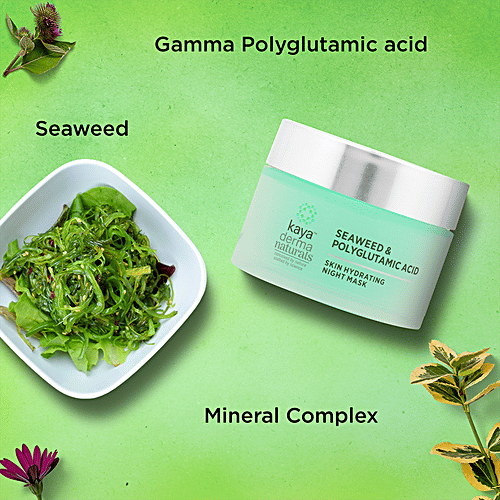 Kaya Clinic Skin Hydrating Night Mask - With Seaweed & Polyglutamic Acid, 50 g  
