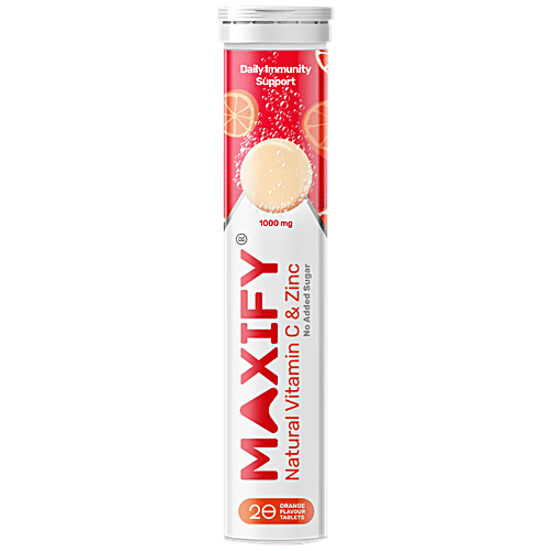 Maxify Natural Vitamin C & Zinc - Effervescent Tablets, 20 pcs