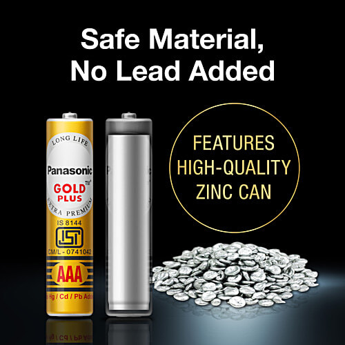 Panasonic Gold Plus Zinc Carbon Battery - AAA, 1.5 V, 10 pcs Blister Pack