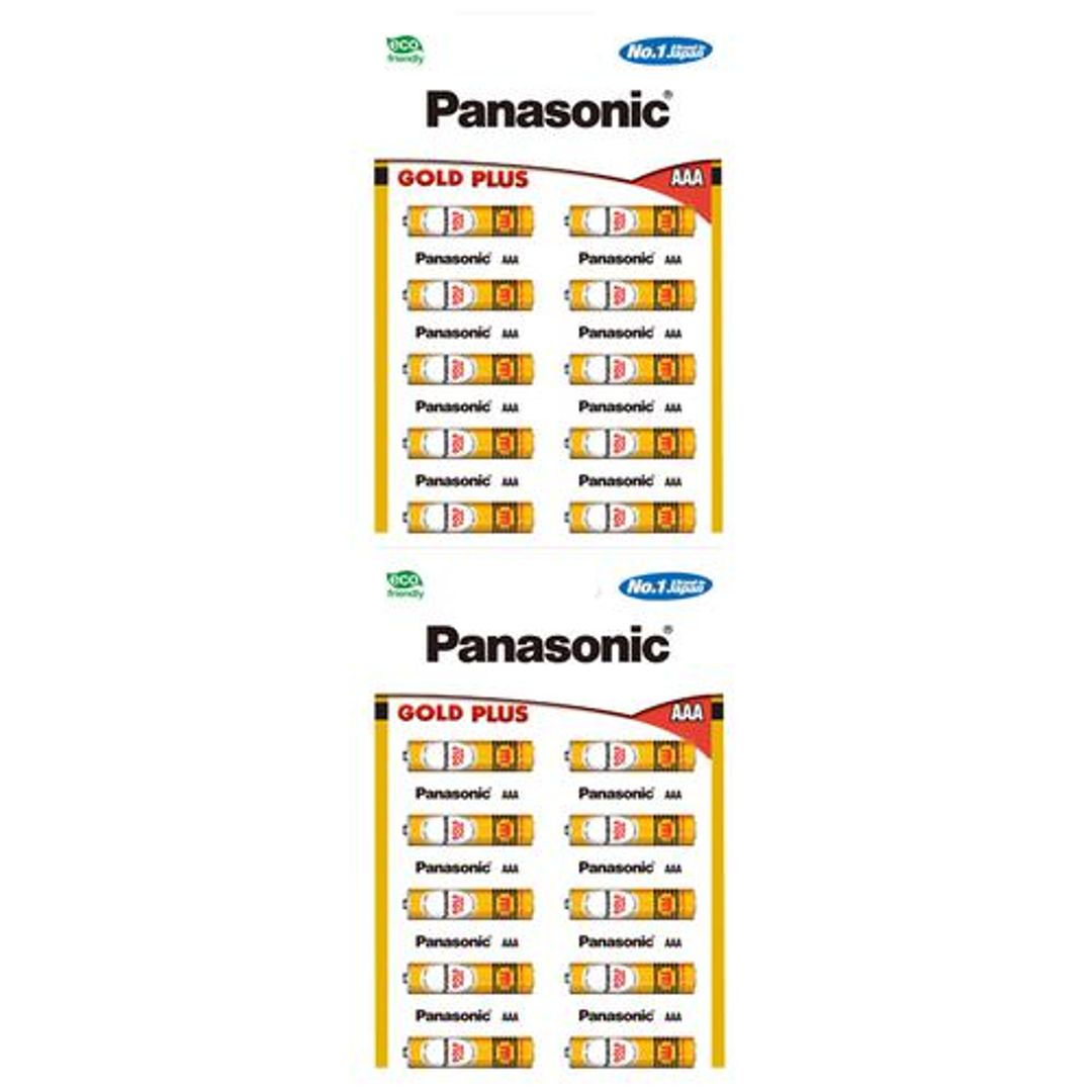 Panasonic Gold Plus Zinc Carbon Battery - AAA, 1.5 V, 10 pcs Blister Pack