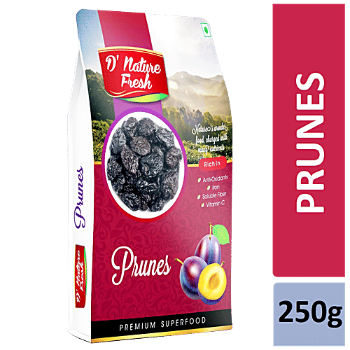 D NATURE FRESH Prunes, 250 g Pouch 
