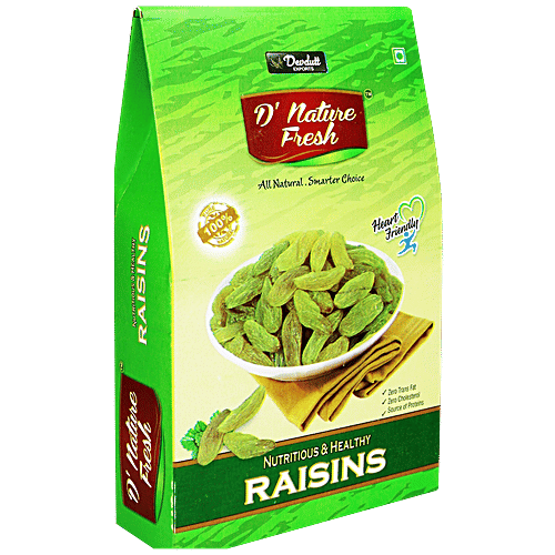 D NATURE FRESH Indian Green Raisins, 500 g Box