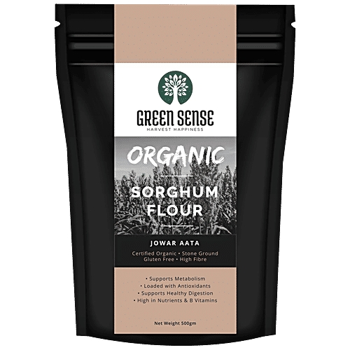 Green Sense Organic Sorghum Flour/Jowar Atta, 500 g