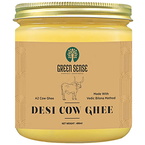 Green Sense A2 Desi Cow Ghee - Pure & Natural, 400 ml  