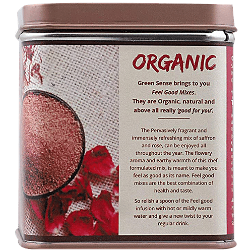 Buy Green Sense Organic Feel Good Mix Saffron Rose Infusion, Healthy