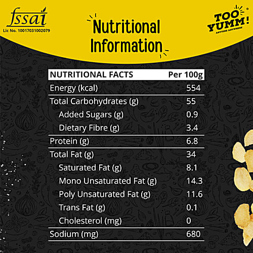 Too Yumm! Classic Salted Flavour Potato Chips, 70 g  