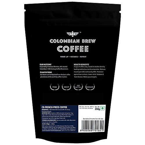 Buy Colombian Brew Coffee French Press Coffee Arabica, Dark Roast