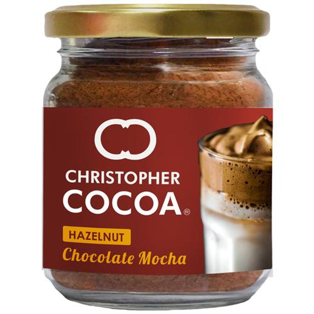 Christopher Cocoa Instant Coffee - Hazelnut Chocolate Mocha, No Sugar, Vegan, Rich Aroma, 50 g 
